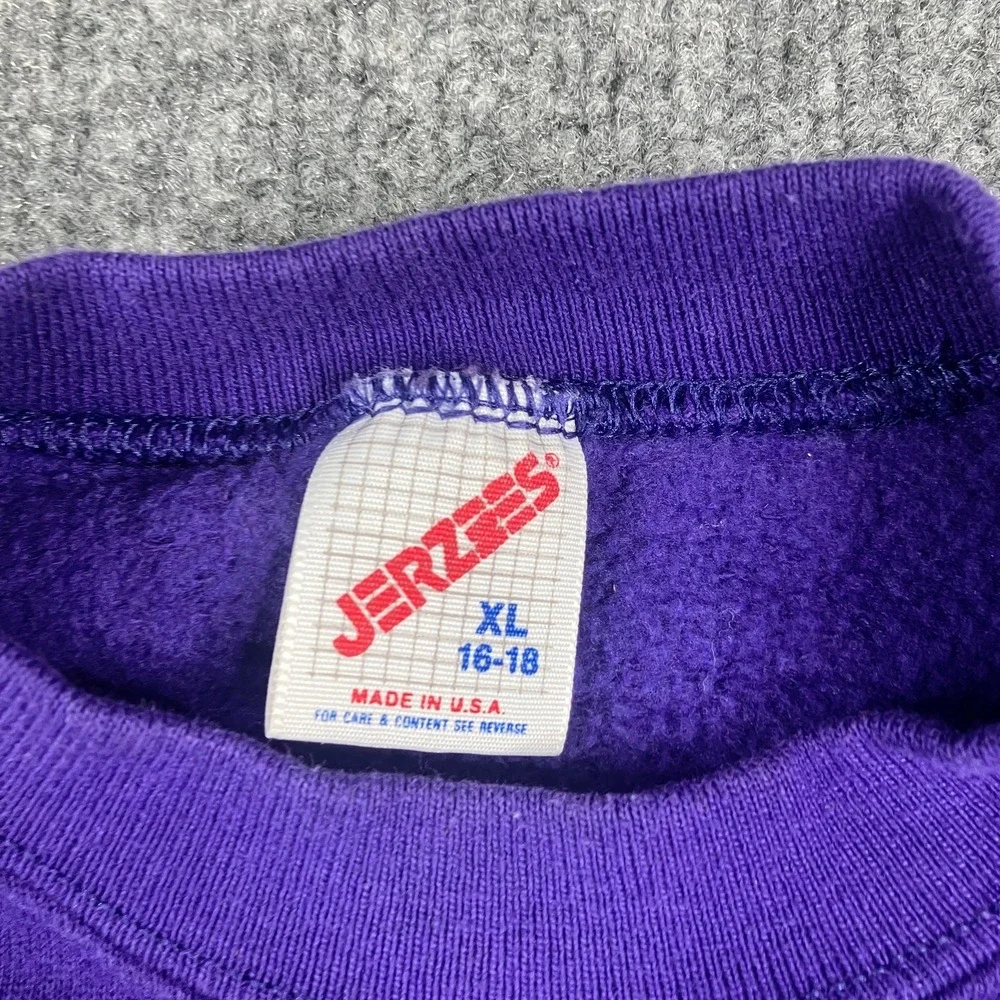 Jerzees Sweatshirt‎ Youth Size XL Purple Crewneck Pullover Fleece Basic